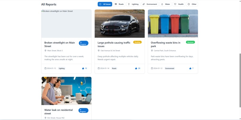 Sawt Al-Hayy – Civic Issue Reporting Platform – screenshot 4