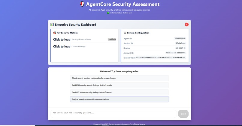 AgentCore Powered Security Assessment – screenshot 1