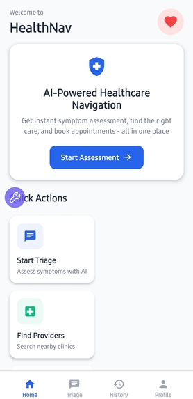  Health Nav: Al-Powered Healthcare Triage & Navigation Agent – screenshot 1