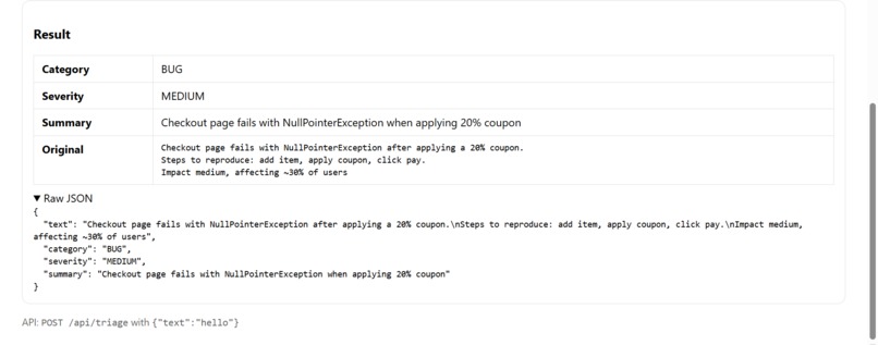 Bedrock Triage Agent – screenshot 3