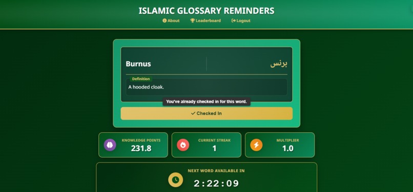 Islamic Glossary Reminders – screenshot 1