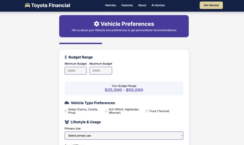 ToyotaSmartFinancing – screenshot 3