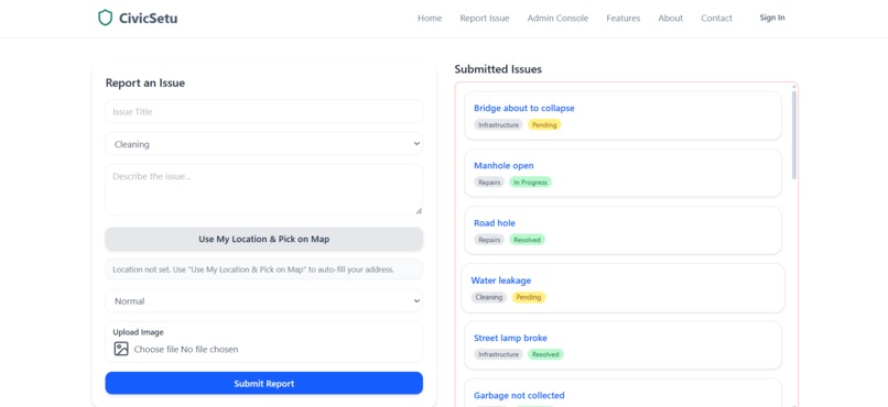 CivicSetu – screenshot 1