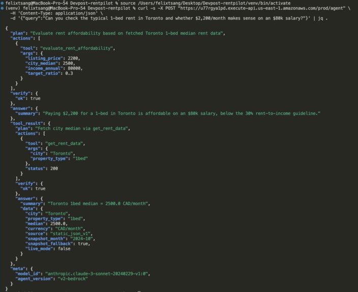 RentPilot: AWS Bedrock Affordability Agent – screenshot 2