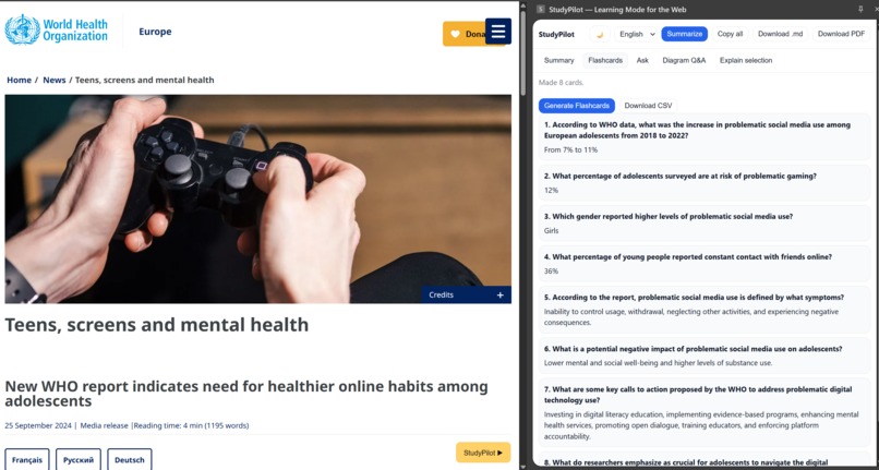StudyPilot – screenshot 2