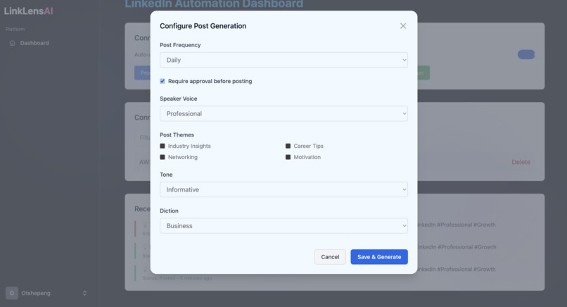 LinkLens AI — The Autonomous LinkedIn Engagement Agent – screenshot 7