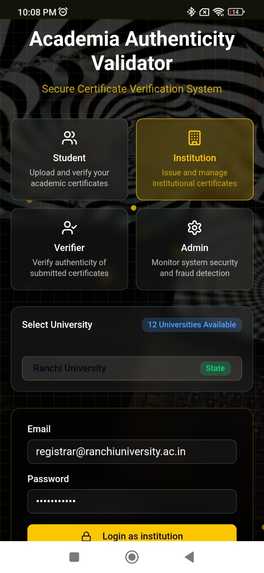 Authenticity Academia Validator – screenshot 1