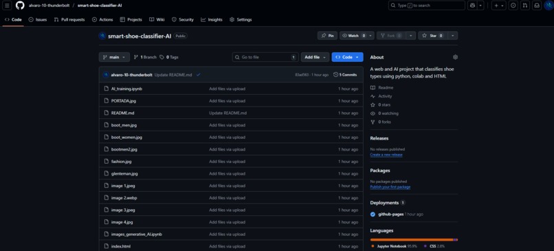 smart shoe classifier AI – screenshot 3