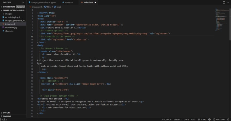 smart shoe classifier AI – screenshot 8