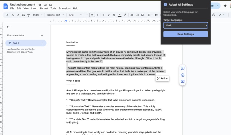Adept AI Helper – screenshot 1