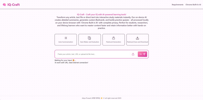 IQ-Craft : Instant Study Materials Creator – screenshot 1