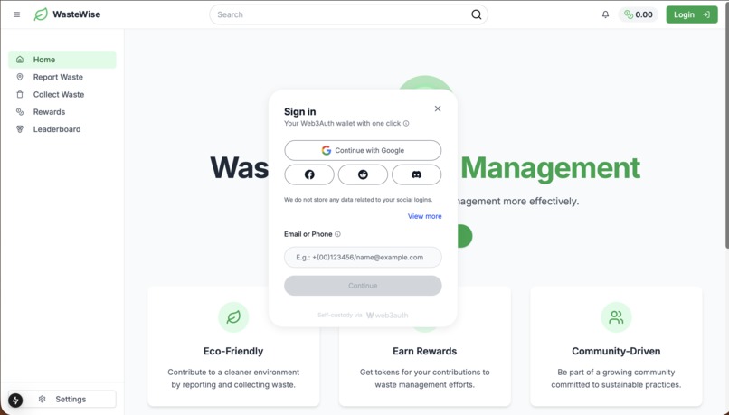 wastewise  – screenshot 2
