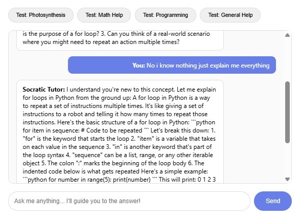 Socratic Study Agent – screenshot 2
