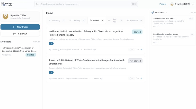 Papers2Code – screenshot 1
