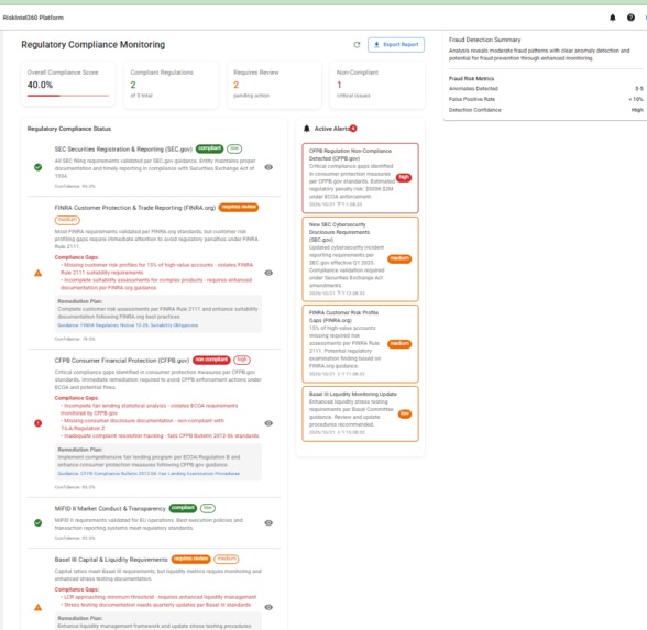 RiskIntel360 - multi-agent financial risk intelligence  – screenshot 2