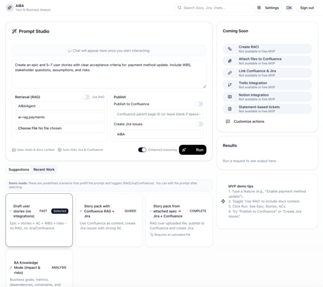 AI-BA-Agent – screenshot 1