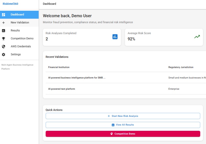 RiskIntel360 - multi-agent financial risk intelligence  – screenshot 5