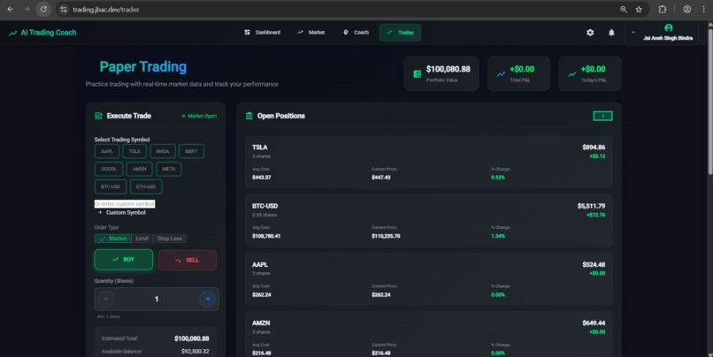 JBAC AI Trading Coach – screenshot 1
