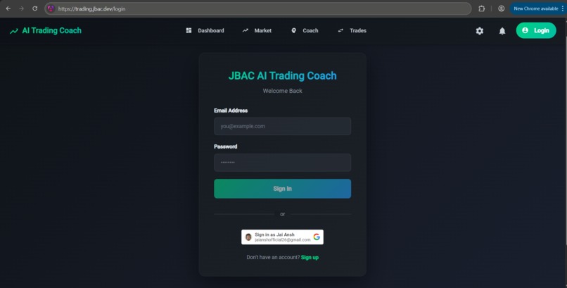 JBAC AI Trading Coach – screenshot 3