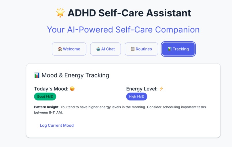 ADHD Self-Care Assistant – screenshot 1