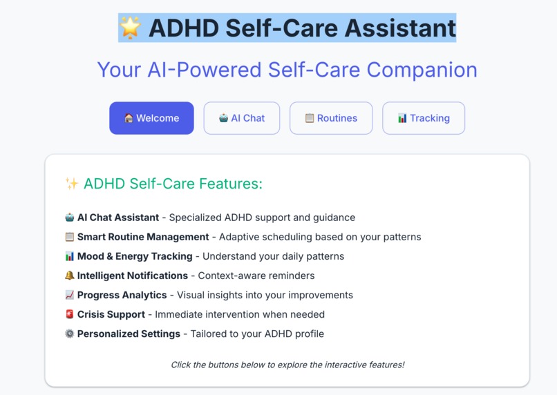 ADHD Self-Care Assistant – screenshot 4