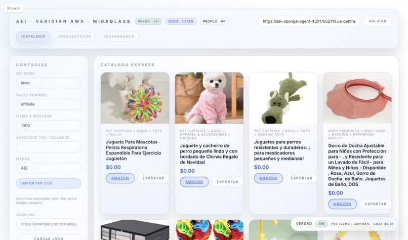 Veridian-AWS: Orquestador de Catálogos Verificables – screenshot 1