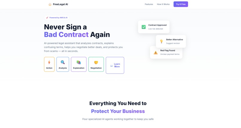 FreeLegal AI - Freelancer Legal Assistant – screenshot 2