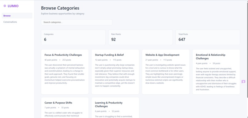 LUMIO - Business Opportunity Discovery – screenshot 2