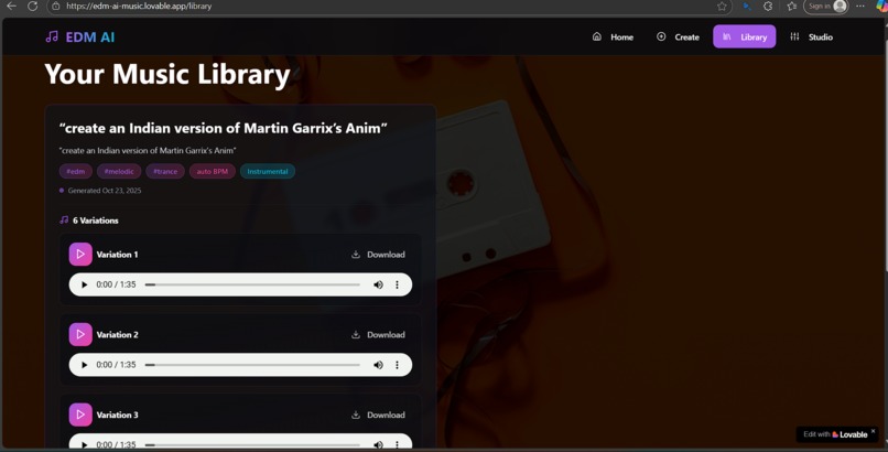 EDM music platform – screenshot 4