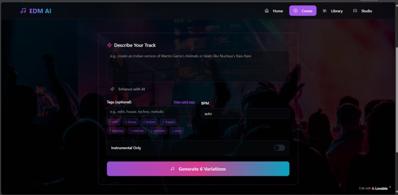 EDM music platform – screenshot 3