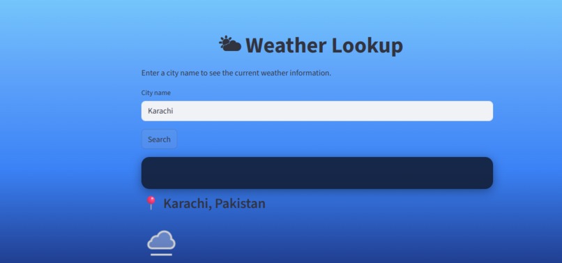 Weather APP – screenshot 1