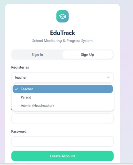Edutrack – screenshot 2