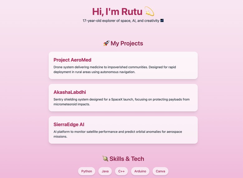 Rutu Portfolio – screenshot 1