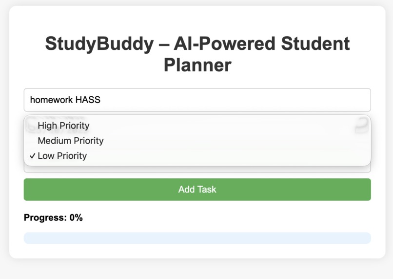 StudyBuddy – AI-Powered Student Planner – screenshot 2