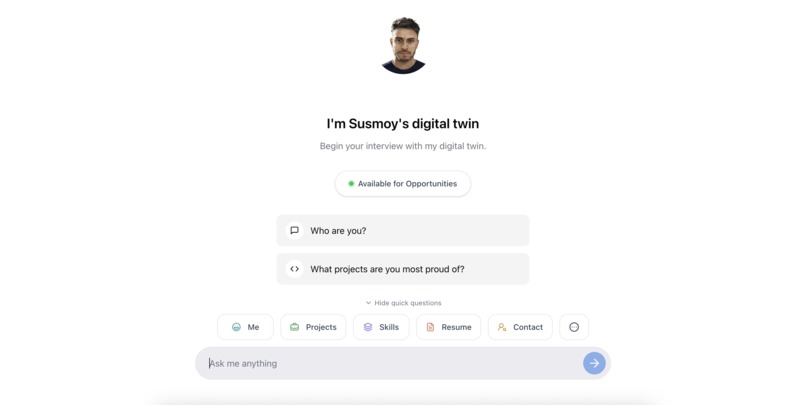 Susmoy’s Digital Twin – screenshot 1