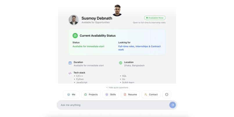 Susmoy’s Digital Twin – screenshot 3