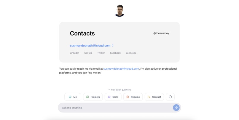 Susmoy’s Digital Twin – screenshot 4
