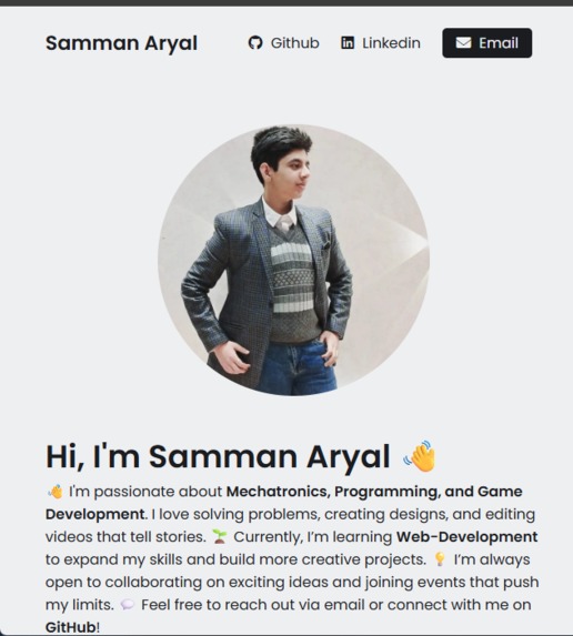 Simple and Clean Portfolio Website | Optimized | HTML + CSS – screenshot 3