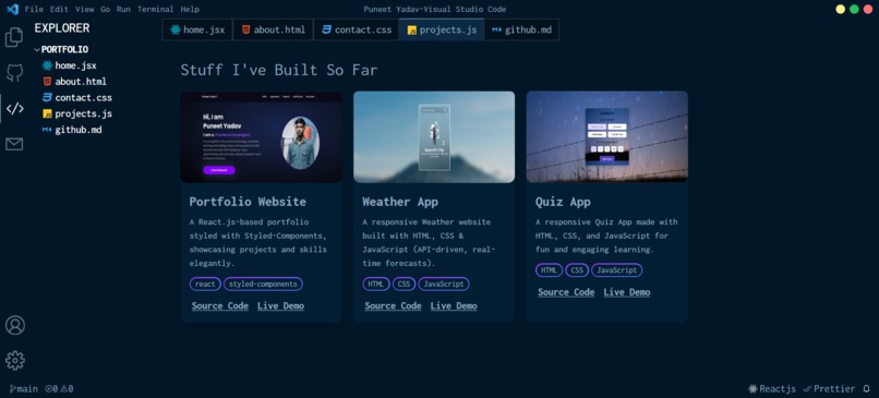 Portfolio – screenshot 2