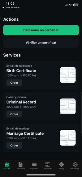 DioteKo-Certificats Administratifs Sécurisés BTC-Lightning – screenshot 2