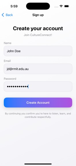 CultureConnect – screenshot 2