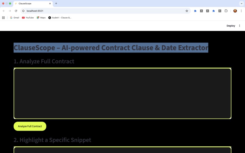 clausescope – screenshot 1