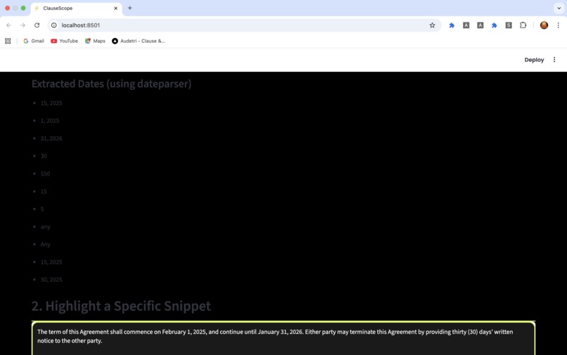 clausescope – screenshot 7