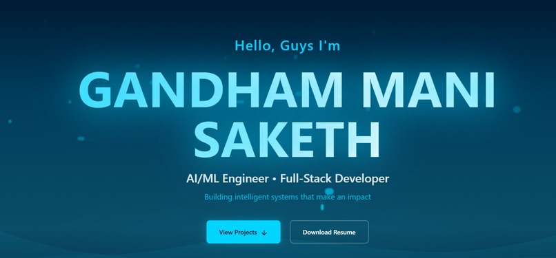 Elemental Portfolio — Mani Saketh  – screenshot 1