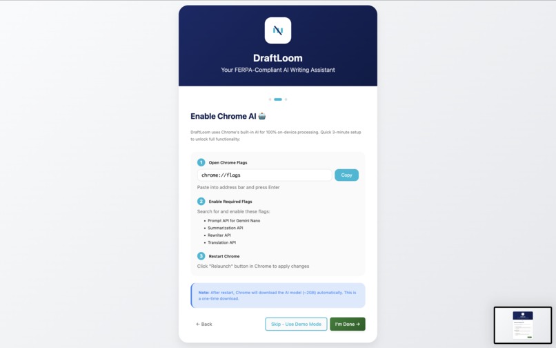 DraftLoom - FERPA-Compliant AI Writing Assistant – screenshot 3