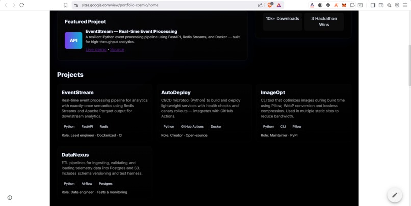 ProDev Portfolio – screenshot 2