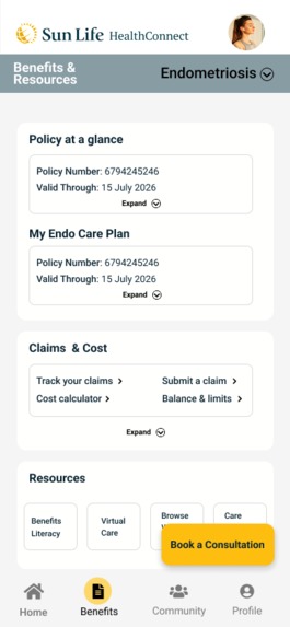 Sunlife UX Design Jam – screenshot 2