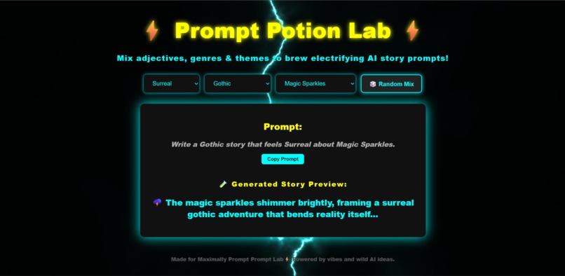 Prompt potion lab – screenshot 1