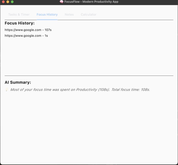 FocusFlow – screenshot 2