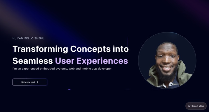 My portfolio website – screenshot 1